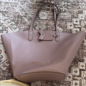 a new day Mauve Tote Bag with Matching Pouch